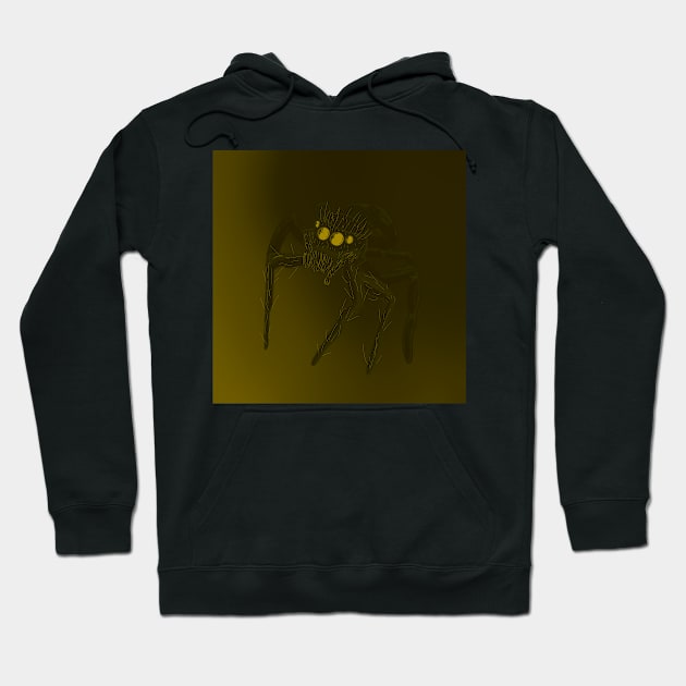 Jumping Spider Drawing V17 (Yellow 1) Hoodie by IgorAndMore